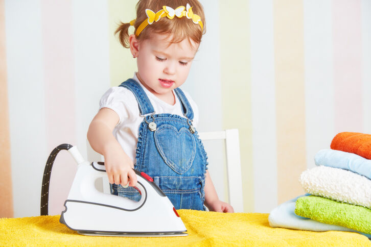 Illustratie bij: Waarom ik mijn kinderen het liefst een harnas aantrek