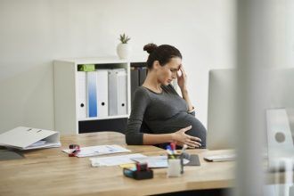 zwangere, vrouw, niet zeggen