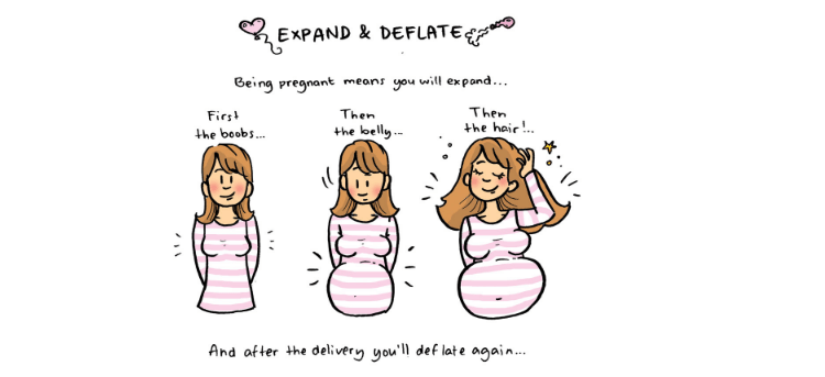 Fijne illustraties die iedere zwangere vrouw herkent