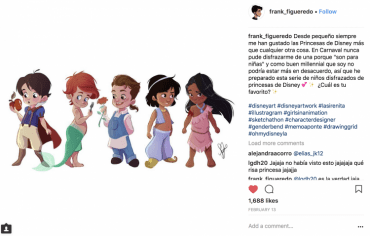 Illustrator: 'Wat als jongetjes zich verkleedden als Disney prinsessen?'