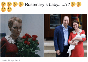 Wait what? Kate Middleton draagt exact hetzelfde jurkje als Rosemary uit Rosemary's Baby