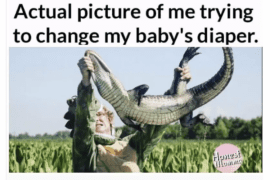 14 hilarische plaatjes voor baby-ouders die er even doorheen zitten
