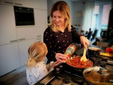 eten met kinderen Heinz pastasaus Vala