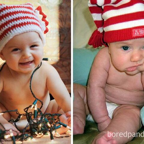 Illustratie bij: Verwachtingen versus realiteit: kerstfoto’s van baby’s (te grappig!)