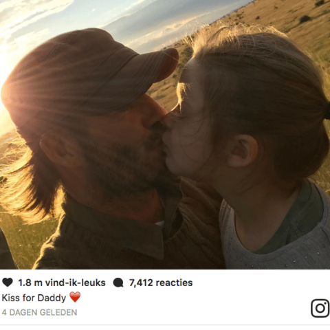 Illustratie bij: Ophef over selfie van David Beckham: “Je kust je dochter toch niet op de mond?!”