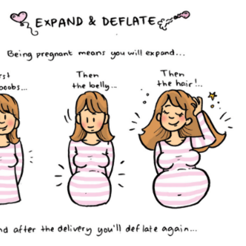 Illustratie bij: Fijne illustraties die iedere zwangere vrouw herkent