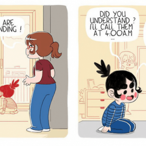 Illustratie bij: Het leven van jonge ouders in 14 heerlijke strips