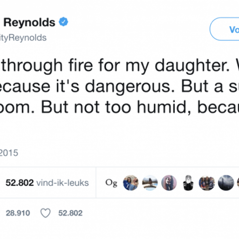 Illustratie bij: Acteur Ryan Reynolds is misschien wel de allergrappigste vader ter wereld