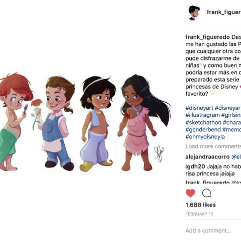 Illustratie bij: Illustrator: ‘Wat als jongetjes zich verkleedden als Disney-prinsessen?’