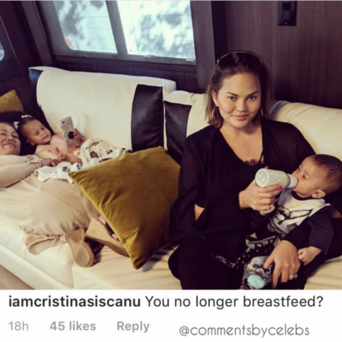 Illustratie bij: Chrissy Teigen heeft het beste antwoord op de vraag of ze nog borstvoeding geeft