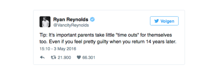 11x Bewijs dat acteur en vader Ryan Reynolds een goed gevoel voor humor heeft