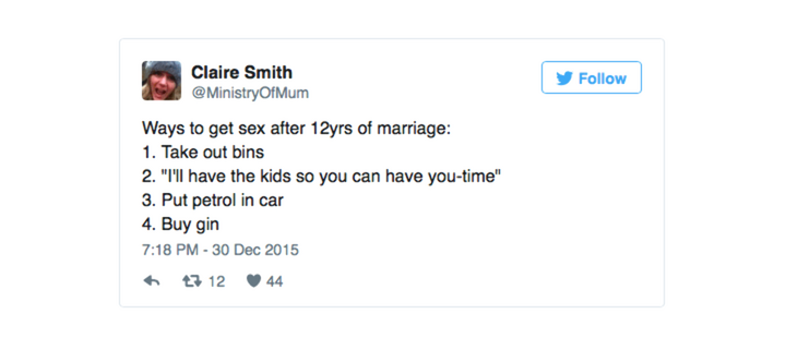 Hahaha! Deze tweets geven de realiteit van seks na het krijgen van kinderen perfect weer