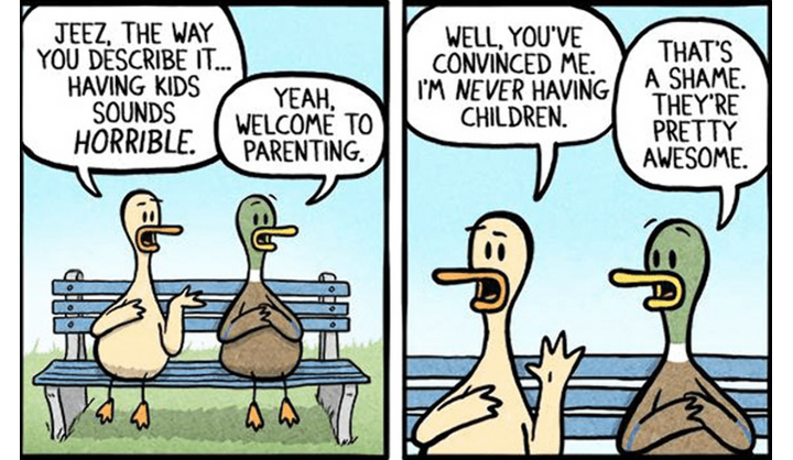 Het vaderschap in 11 komische striptekeningen