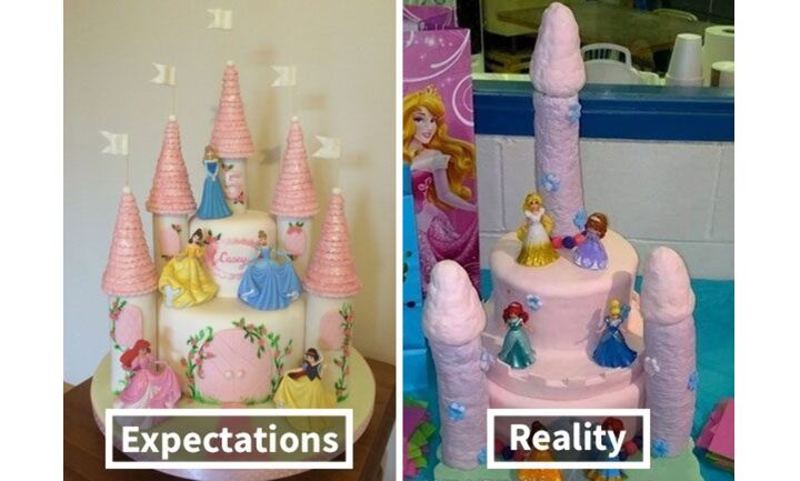 Verjaardagstaarten: de verwachtingen versus de realiteit
