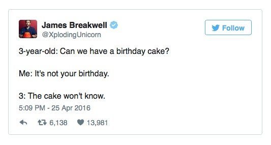 Deze tweets sommen het leven met een 3-jarige perfect op