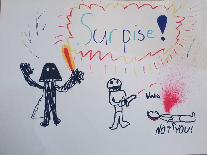 Illustratie bij: Deze kindertekeningen jagen je de stuipen op het lijf